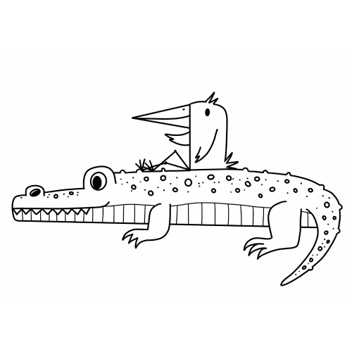 Kolorowanka - Krokodyl