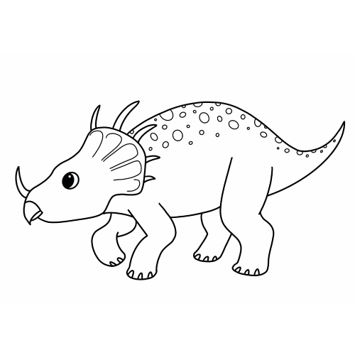 Kolorowanka - Triceratops