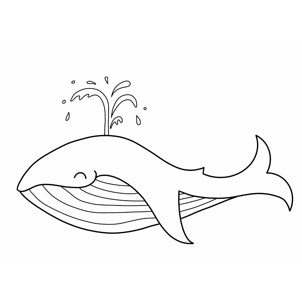 Kolorowanka - Wieloryb