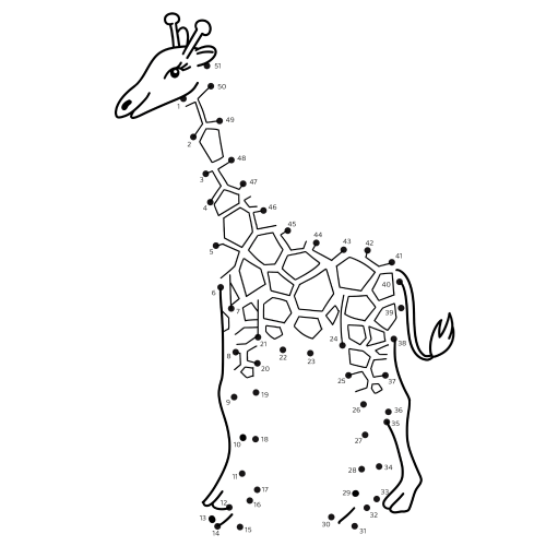 Połącz kropki - Żyrafa